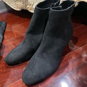 Brand new black suede booties